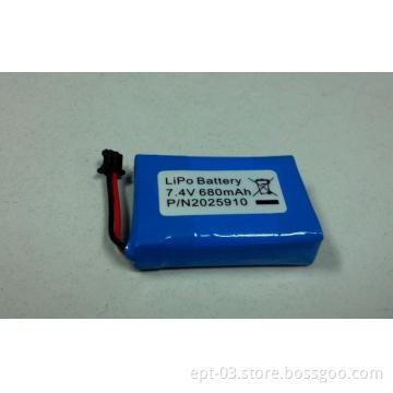 7.4V 680mah Lipo,Li polymer battery